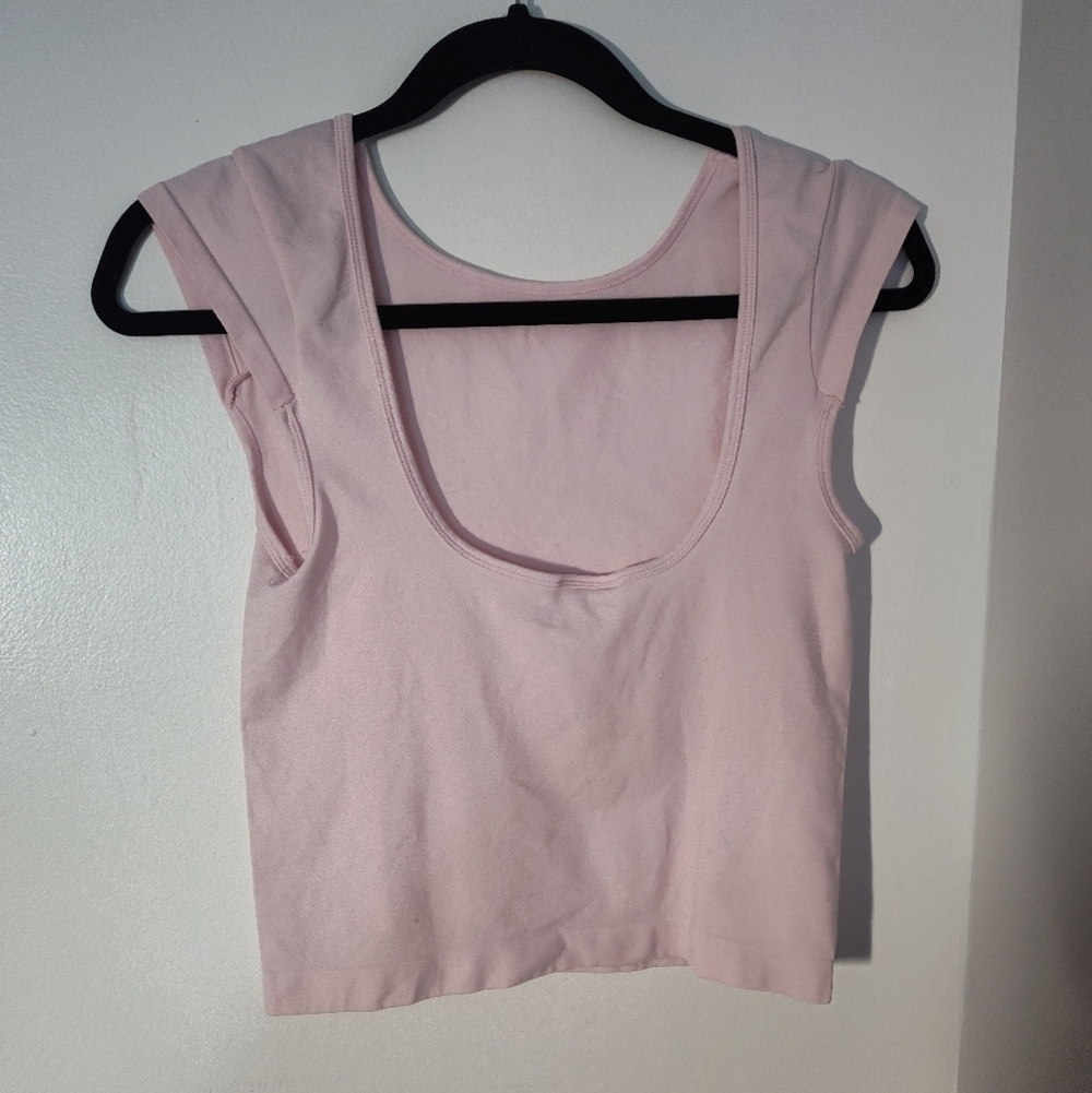 Eye Candy Pink Sleeveless Fitted Crop Tank Top